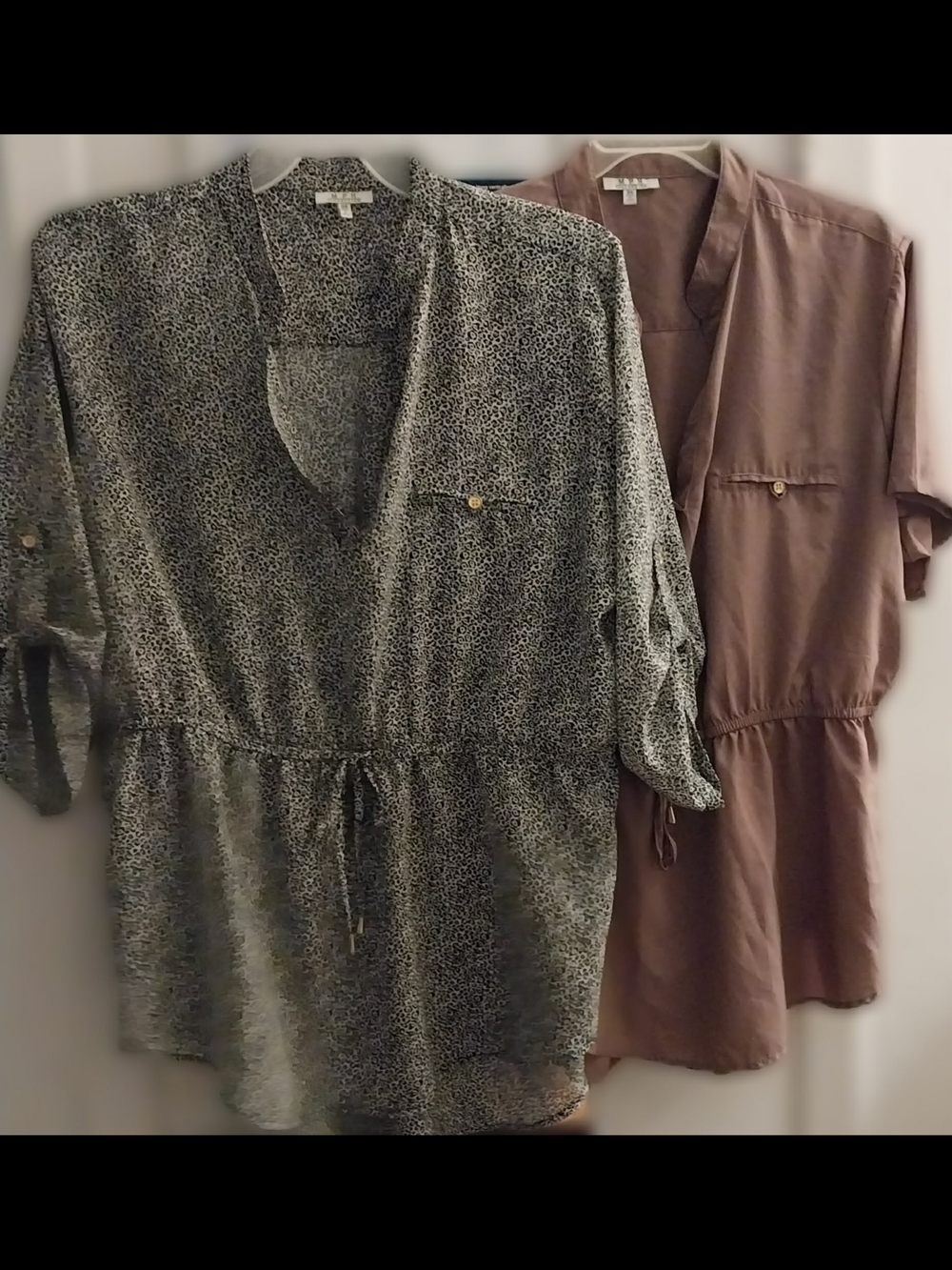 Two Lightweight Printed Drawstring Tunic